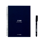 Caderno A5 capa dura, digitalização InfiniteBook tinta preta cor azul-marinho
