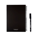 Caderno InfiniteBook A5 de capa dura feito na Europa tinta preta cor preto segunda vista