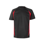 T-shirt de trabalho, unissexo, de poliéster bicolor 160 g/m2 Velilla cor vermelho segunda vista