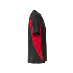 T-shirt de trabalho, unissexo, de poliéster bicolor 160 g/m2 Velilla cor vermelho terceira vista