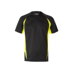 T-shirt de trabalho, unissexo, de poliéster bicolor 160 g/m2 Velilla cor amarelo segunda vista
