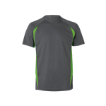 T-shirt de trabalho, unissexo, de poliéster bicolor 160 g/m2 Velilla cor verde segunda vista