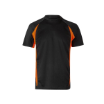 T-shirt de trabalho, unissexo, de poliéster bicolor 160 g/m2 Velilla cor cor-de-laranja segunda vista