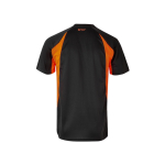 T-shirt de trabalho, unissexo, de poliéster bicolor 160 g/m2 Velilla cor cor-de-laranja
