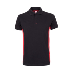 Polo de trabalho bicolor, piqué de algodão/poliéster 180 g/m2 Velilla cor vermelho segunda vista