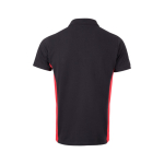 Polo de trabalho bicolor, piqué de algodão/poliéster 180 g/m2 Velilla cor vermelho