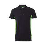 Polo de trabalho bicolor, piqué de algodão/poliéster 180 g/m2 Velilla cor verde