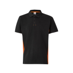 Polo de trabalho bicolor, piqué de algodão/poliéster 180 g/m2 Velilla cor cor-de-laranja segunda vista