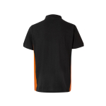 Polo de trabalho bicolor, piqué de algodão/poliéster 180 g/m2 Velilla cor cor-de-laranja