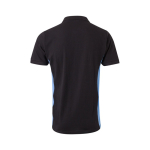 Polo de trabalho bicolor, piqué de algodão/poliéster 180 g/m2 Velilla cor azul-claro