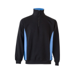 Camisola de trabalho de algodão e poliéster 260 g/m2 Velilla cor azul-claro segunda vista