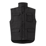 Colete multibolsos acolchoado de poliéster 220 g/m2 Velilla cor preto segunda vista