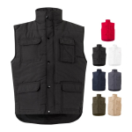 Colete multibolsos acolchoado de poliéster 220 g/m2 Velilla varias cores