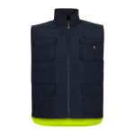 Colete de trabalho acolchoado e reversível, poliéster 220 g/m2 Velilla cor amarelo segunda vista
