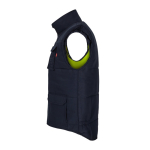 Colete de trabalho acolchoado e reversível, poliéster 220 g/m2 Velilla cor amarelo terceira vista