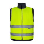 Colete de trabalho acolchoado e reversível, poliéster 220 g/m2 Velilla cor amarelo quarta vista