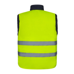 Colete de trabalho acolchoado e reversível, poliéster 220 g/m2 Velilla cor amarelo quinta vista