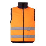Colete de trabalho acolchoado e reversível, poliéster 220 g/m2 Velilla cor cor-de-laranja sétima vista
