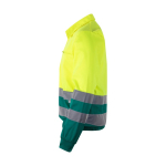 Casaco de trabalho unissexo, poliéster/algodão 210 g/m2 Velilla cor verde terceira vista