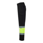 Calças de trabalho unissexo de algodão e poliéster 210 g/m2 Velilla cor preto terceira vista