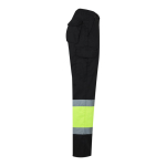 Calças de trabalho unissexo de algodão e poliéster 210 g/m2 Velilla cor preto quarta vista