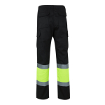 Calças de trabalho unissexo de algodão e poliéster 210 g/m2 Velilla cor preto
