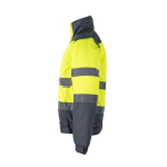 Casaco de trabalho unissexo, bicolor, de poliéster 180 g/m2 Velilla cor cinzento terceira vista