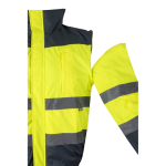 Casaco de trabalho unissexo, bicolor, de poliéster 180 g/m2 Velilla cor cinzento sétima vista