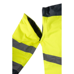 Casaco de trabalho unissexo, bicolor, de poliéster 180 g/m2 Velilla cor cinzento oitava vista