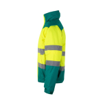 Casaco de trabalho unissexo, bicolor, de poliéster 180 g/m2 Velilla cor verde terceira vista