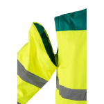 Casaco de trabalho unissexo, bicolor, de poliéster 180 g/m2 Velilla cor verde oitava vista