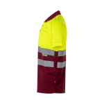 Polo de trabalho extragrande, manga curta, poliéster 160 g/m2 Velilla cor bordeaux terceira vista