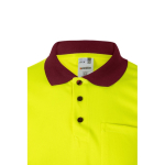 Polo de trabalho extragrande, manga curta, poliéster 160 g/m2 Velilla cor bordeaux quinta vista