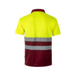 Polo de trabalho extragrande, manga curta, poliéster 160 g/m2 Velilla cor bordeaux