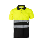 Polo de trabalho extragrande, manga curta, poliéster 160 g/m2 Velilla cor preto segunda vista