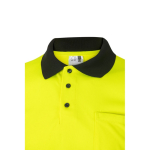 Polo de trabalho extragrande, manga curta, poliéster 160 g/m2 Velilla cor preto quinta vista
