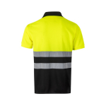 Polo de trabalho extragrande, manga curta, poliéster 160 g/m2 Velilla cor preto