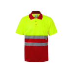 Polo de trabalho extragrande, manga curta, poliéster 160 g/m2 Velilla cor vermelho segunda vista