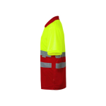 Polo de trabalho extragrande, manga curta, poliéster 160 g/m2 Velilla cor vermelho terceira vista