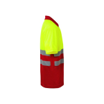 Polo de trabalho extragrande, manga curta, poliéster 160 g/m2 Velilla cor vermelho quarta vista