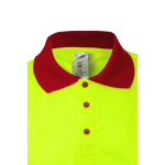 Polo de trabalho extragrande, manga curta, poliéster 160 g/m2 Velilla cor vermelho quinta vista