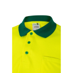 Polo de trabalho extragrande, manga curta, poliéster 160 g/m2 Velilla cor verde quinta vista