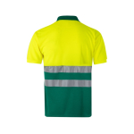 Polo de trabalho extragrande, manga curta, poliéster 160 g/m2 Velilla cor verde