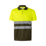 Polo de trabalho extragrande, manga curta, poliéster 160 g/m2 Velilla cor verde militar segunda vista