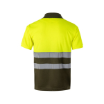 Polo de trabalho extragrande, manga curta, poliéster 160 g/m2 Velilla cor verde militar