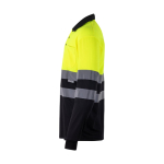 Polo de trabalho manga comprida com refletores 160 g/m2 Velilla cor preto terceira vista