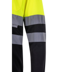 Polo de trabalho manga comprida com refletores 160 g/m2 Velilla cor preto sexta vista