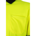 Polo de trabalho manga comprida com refletores 160 g/m2 Velilla cor preto sétima vista