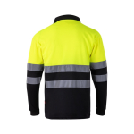 Polo de trabalho manga comprida com refletores 160 g/m2 Velilla cor preto