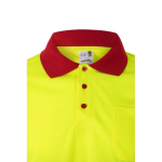 Polo de trabalho manga comprida com refletores 160 g/m2 Velilla cor vermelho quinta vista